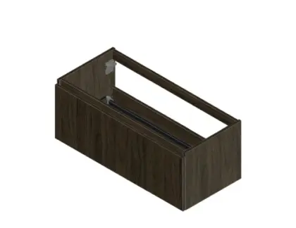 Klaire 39 - wastafelonderkast met 1 lade 1000 x 435 x 390 mm - walnut KL3160