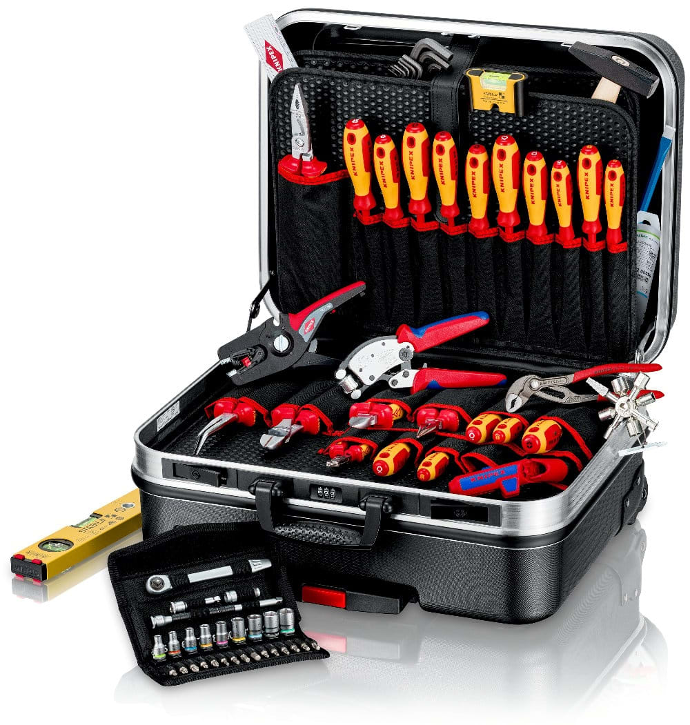 KNIPEX Gereedschapskoffer gevuld  BIG Basic Move  ElektroPlus 68-delig 00 21 06