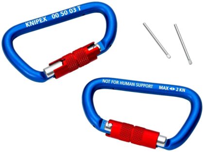 KNIPEX 2 karabijnhaken Tethered Tools Knipex 00 50 03 T BK