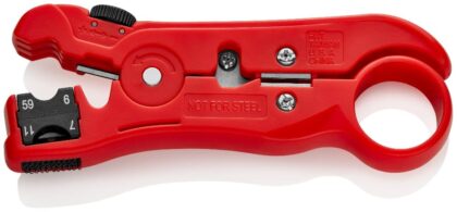 KNIPEX Isolatiegereedschap voor coax- en datakabel RG 59 / RG 6 / RG 7 / RG 11