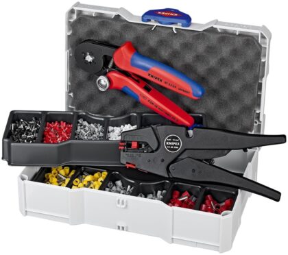 KNIPEX Krimpassortiment voor adereindhulzen + krimptang & striptang