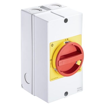 KRAUS & NAIMER Nood/Uitschak. 3polig 0-1 25A opb. IP66/67 vergr. R/G. 70024035