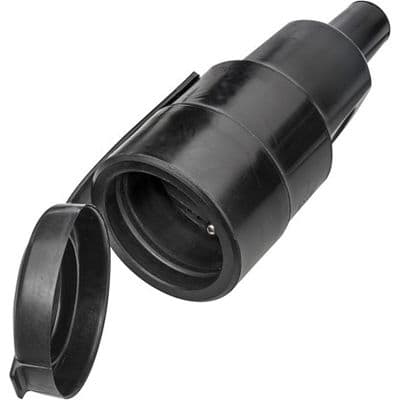Kalthoff Koppelstekker in rubber met deksel 10/16A 250V met aarding 0452GU