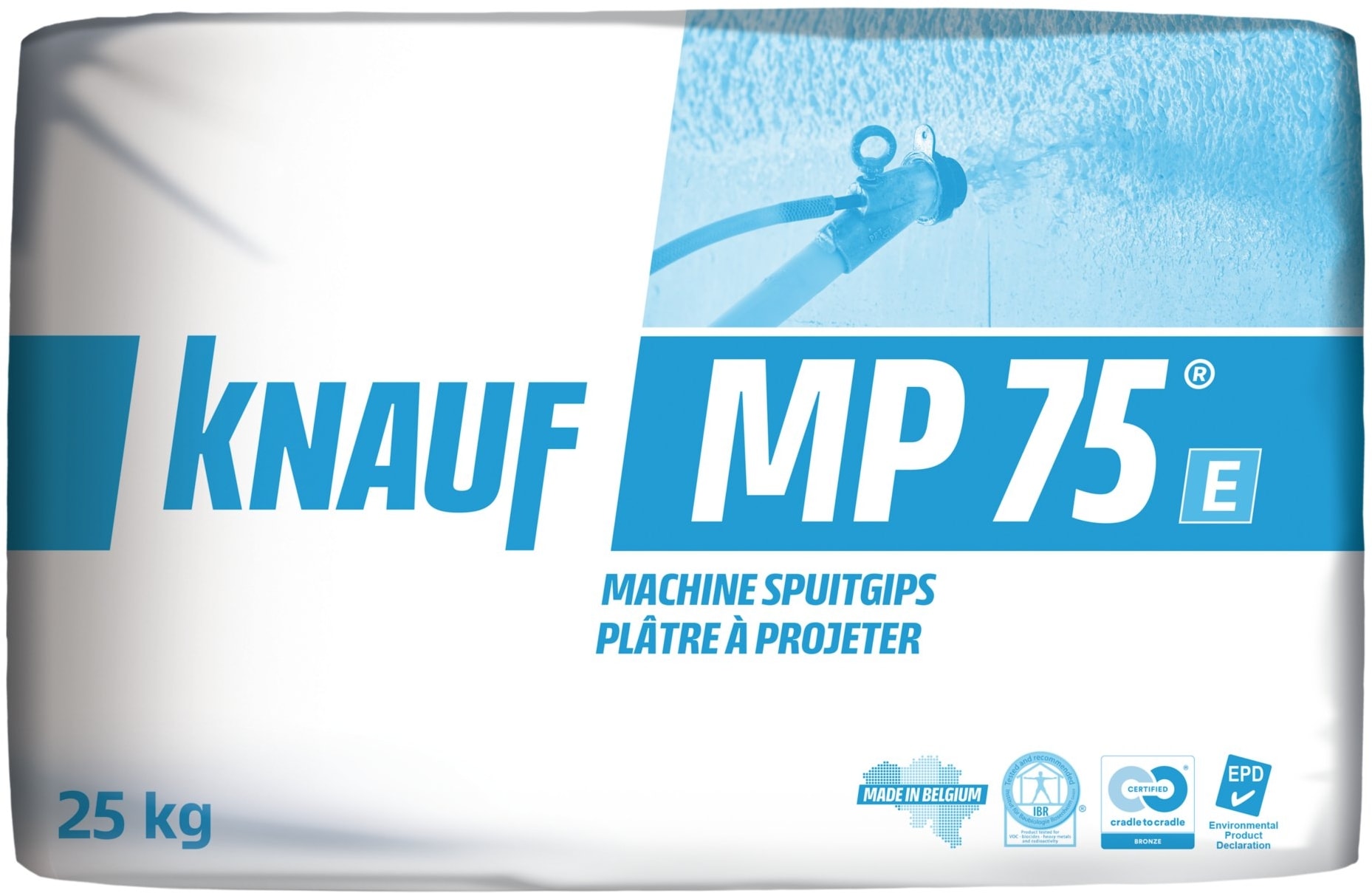 Knauf Spuitgips voor wanden en plafonds - MP 75 - zak 25kg 00856688