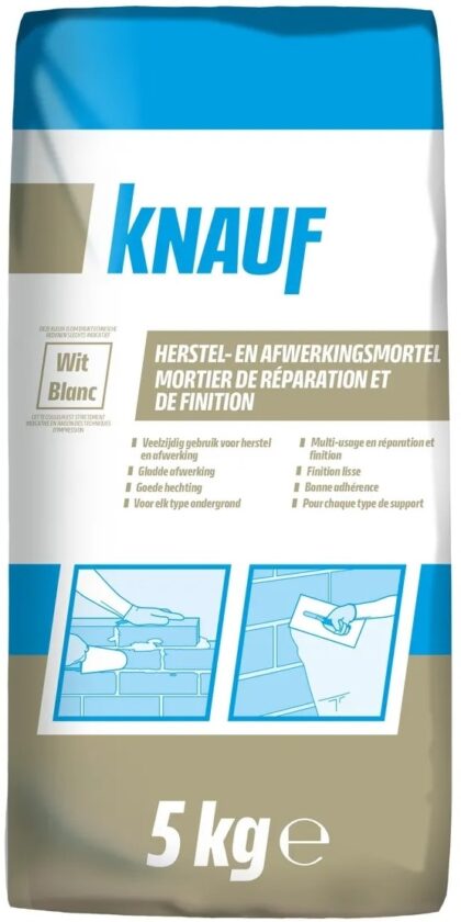 Knauf Herstel- en afwerkingsmortel grijs 5kg 00872082