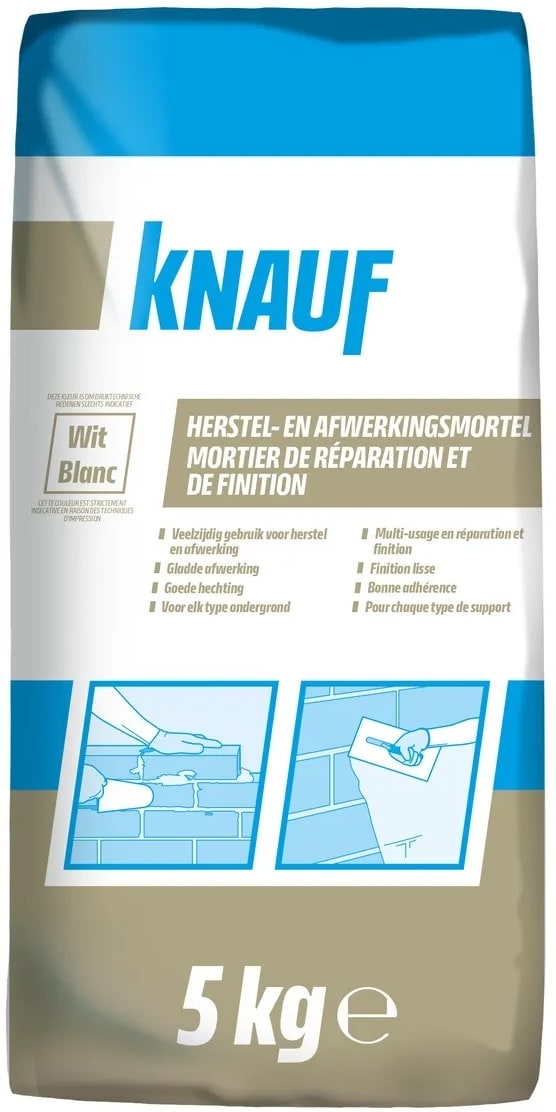 Knauf Herstel- en afwerkingsmortel grijs 5kg 00872082