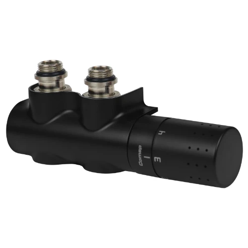 Comap Flexodesign 2-pijps radiatorkraanset vloer/muur 1/2 x EK3/4 - zwart L234023001