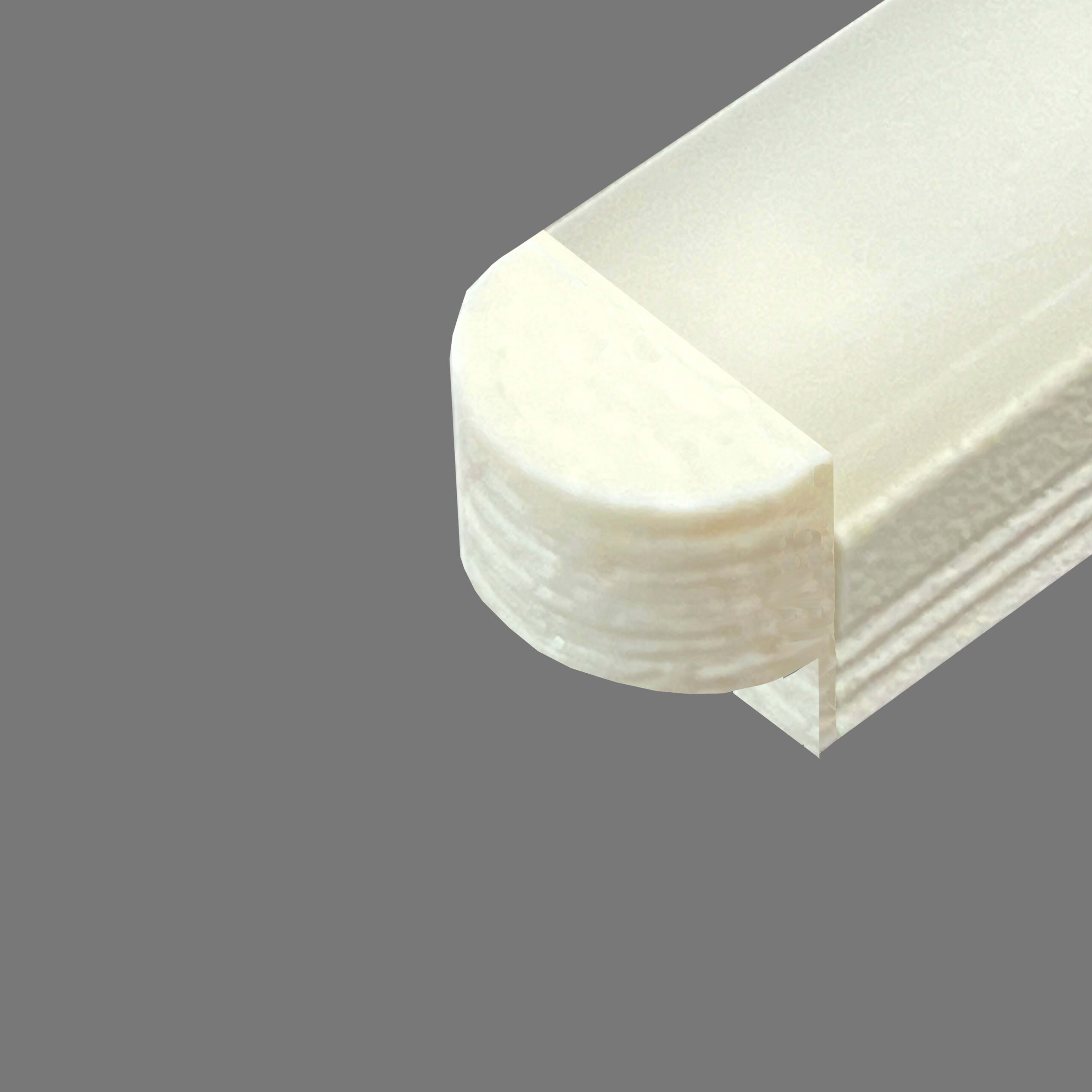 LEDLAB MODEL 8 ENDCAP FOR SKAB PROFILE 8X6 - WHITE WITH HOLE 003081258101