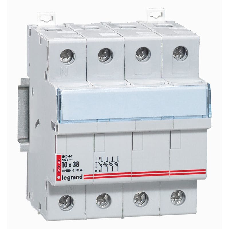 LEGRAND Scheider voor smeltpatroon 3p+n 10x38mm 500 V - Lexic - 4 modules 005848