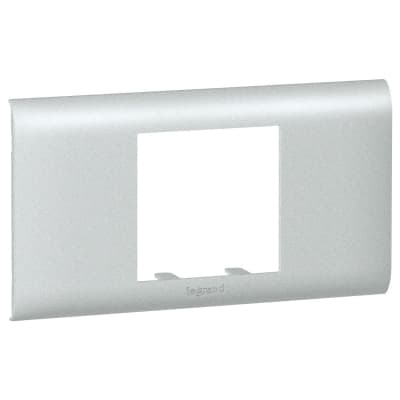LEGRAND DLP houder alu 2 modules deksel 65mm Mosaic enkelvoudig 011202