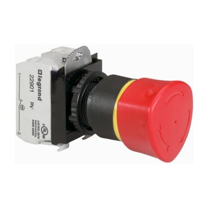 LEGRAND Osmoz complete drukknop/draaiknop rood NG+NO - niet verlicht 023726