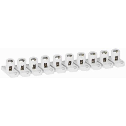 LEGRAND Deelbare strook 10 klemmen capaciteit 2 x 10 mm² + bevestigingsvoet 034001
