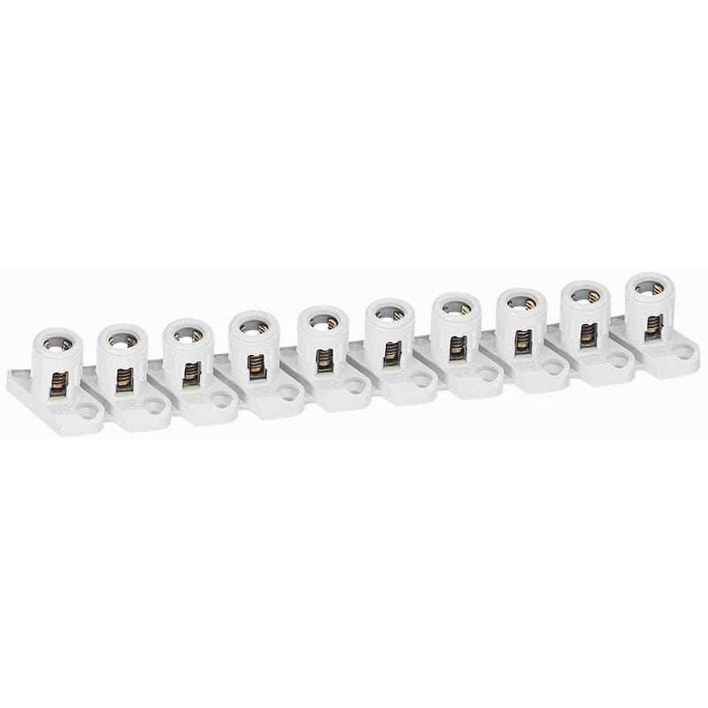LEGRAND Deelbare strook 10 klemmen capaciteit 2 x 10 mm² + bevestigingsvoet 034001