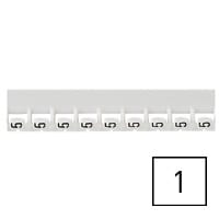 LEGRAND Mémocab merkteken - cijfer 1 - zwart/witte achtergrond - 2