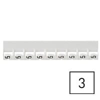 LEGRAND Mémocab merkteken - cijfer 3 - zwart/witte achtergrond - 2