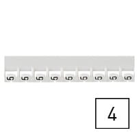 LEGRAND Mémocab merkteken - cijfer 4 - zwart/witte achtergrond - 2