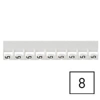 LEGRAND Mémocab merkteken - cijfer 8 - zwart/witte achtergrond - 2