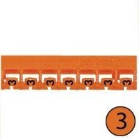 LEGRAND Mémocab merkteken - cijfer 3 - oranje - breedte 2