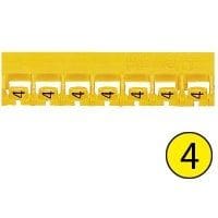 LEGRAND Mémocab merkteken - cijfer 4 - geel - breedte 2