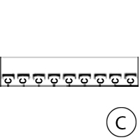 LEGRAND Mémocab merkteken - letter C - zwart/witte achtergrond - 2