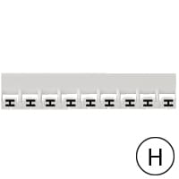 LEGRAND Mémocab merkteken - letter H - zwart/witte achtergrond - 2