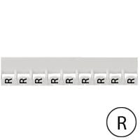 LEGRAND Mémocab merkteken - letter R - zwart/witte achtergrond - 2