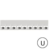 LEGRAND Mémocab merkteken - letter U - zwart/witte achtergrond - 2