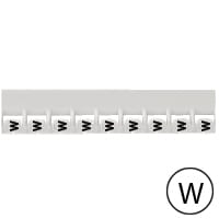 LEGRAND Mémocab merkteken - letter W - zwart/witte achtergrond - 2
