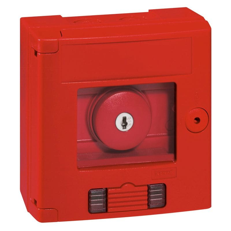 LEGRAND Kastje met vuistslagdrukknop opbouw - 2 LED-verklikkers 038009