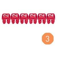 LEGRAND CAB 3 merkteken - cijfer 3 oranje - doorsnede 0