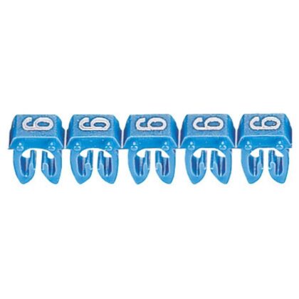 LEGRAND CAB 3 merkteken - cijfer 6 blauw - doorsnede 0