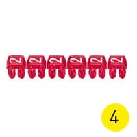 LEGRAND CAB 3 merkteken - cijfer 4 geel - doorsnede 4 tot 6 mm² 038234