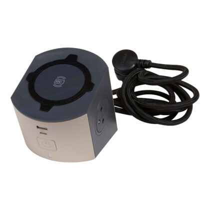 LEGRAND Inductie lader met USB-A+C 2x2P+A 2m snoer zw-antraciet 049402