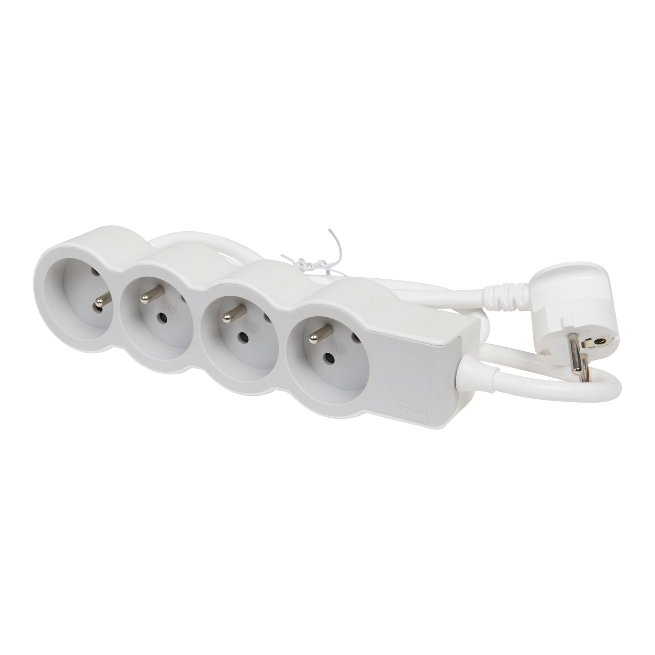 LEGRAND Standaard contactdoos 4x2P+A met 1.5m snoer - wit-grijs 049476