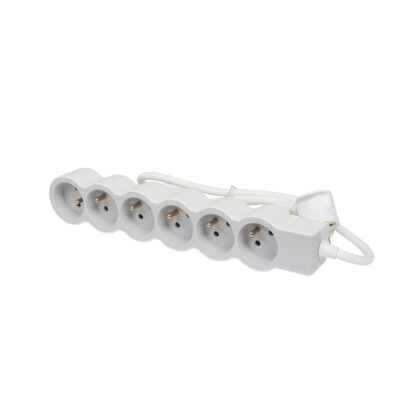 LEGRAND Standaard contactdoos 6x2P+A met 3m snoer - wit-grijs 049494