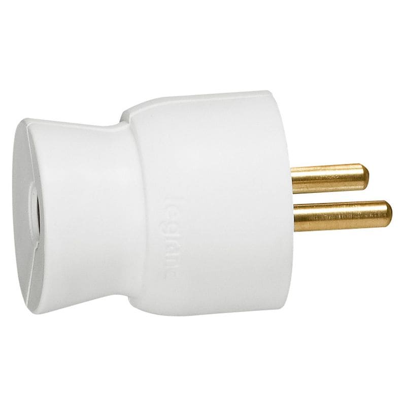 LEGRAND Stekker 2P+A rechte uitgang 16A wit 050415
