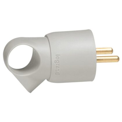 LEGRAND Stekker 2P+A met ring 16A grijs 050424