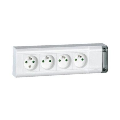 LEGRAND Meervoudige contactdoos 4 x 2P+A 10/16A 230V wit zonder snoer 050610