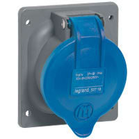 LEGRAND Half-inbouw contactdoos 200V - 32A - 2P+A Hypra - IP44 - schuin - kunststof 052718