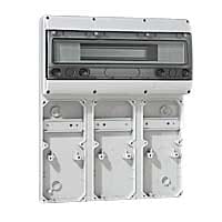 LEGRAND Sokkel P17 voor 3 afdekplaten 125 x 280 mm - rail 18 modules 057704