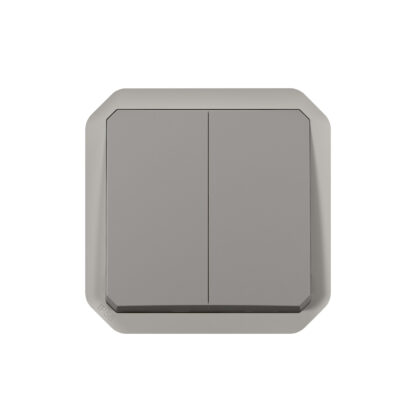 LEGRAND Plexo dubbel wissel-drukknop mechanisme IP55 IK08 grijs 069525L