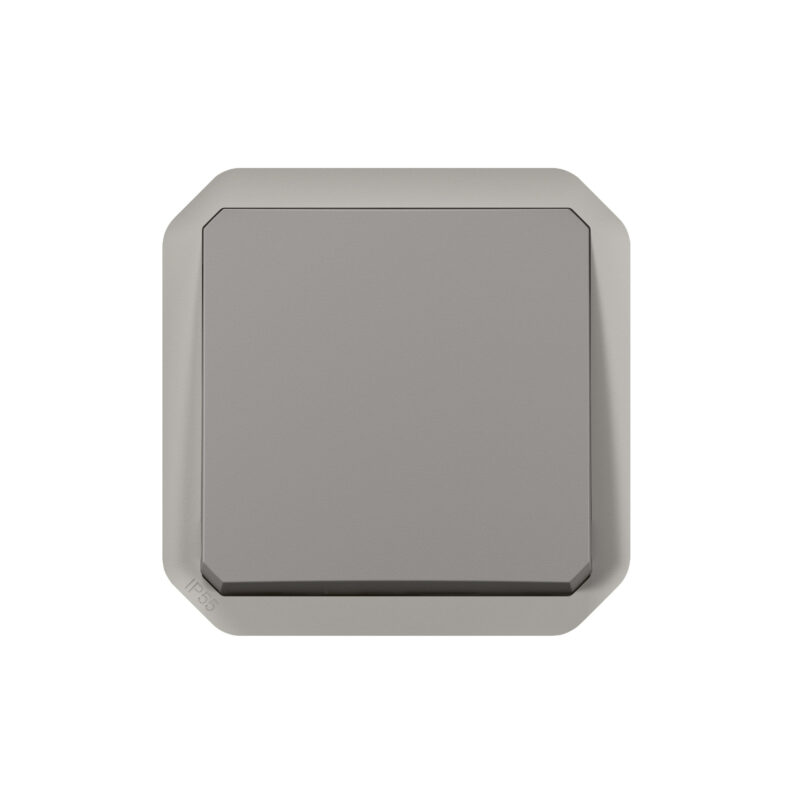 LEGRAND Plexo drukknop NO 10A 250V mechanisme IP55 IK08 grijs 069540L