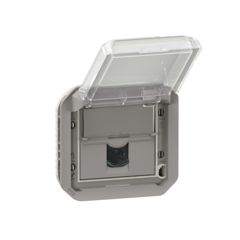 LEGRAND Plexo contctds RJ45 cat 6 UTP mechanisme - IP55 IK08 grijs 069561L