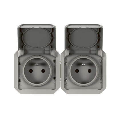 LEGRAND Plexo contactds 2Vx2P+A horiz mechanisme - IP55 IK08 grijs 069562L