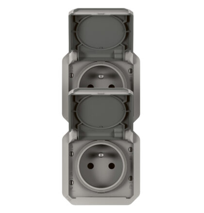 LEGRAND Plexo contactds 2Vx2P+A vert. mechanisme - IP55 IK08 grijs 069563L