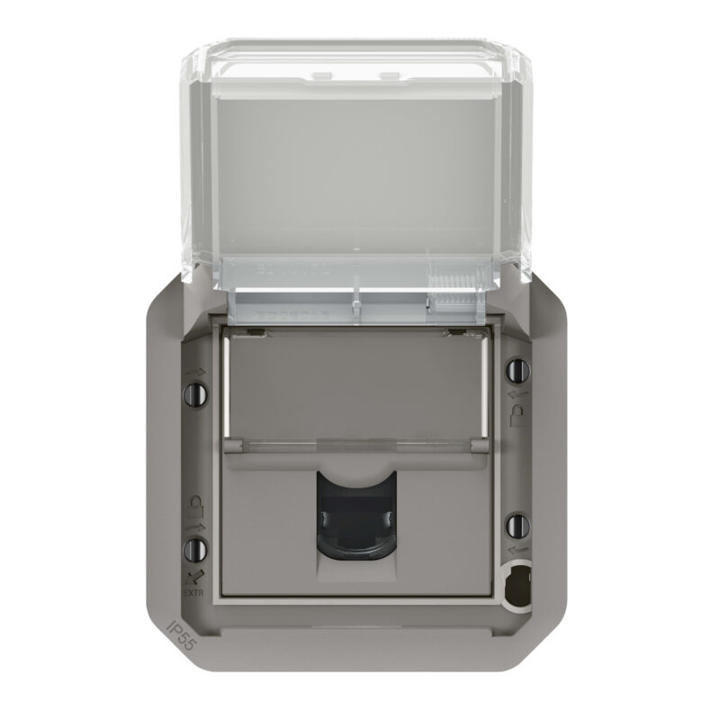 LEGRAND Plexo contctds RJ45 cat 6A FTP mechanisme - IP55 IK08 grijs 069569L