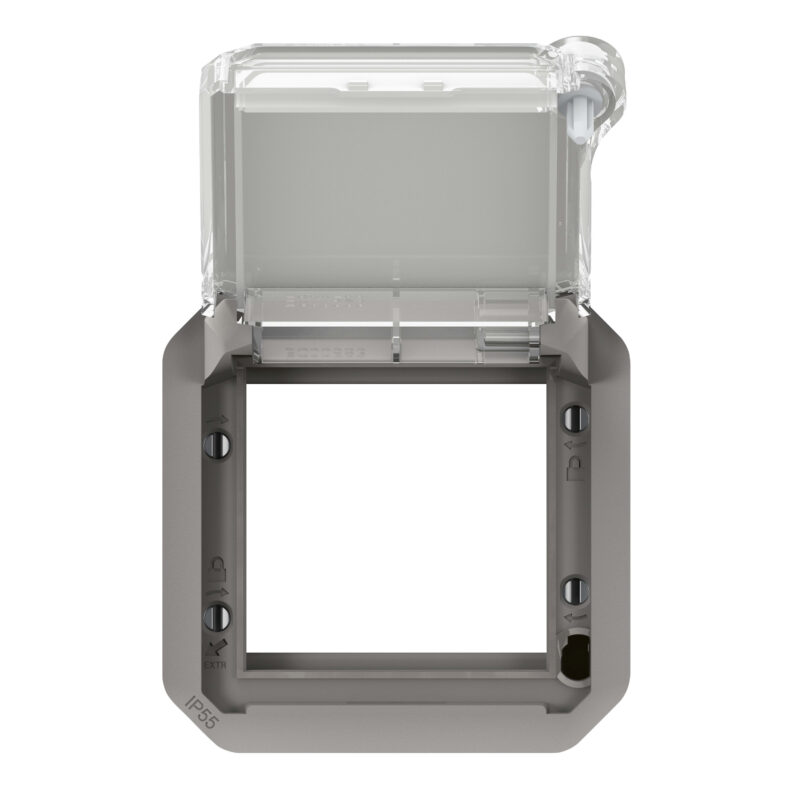 LEGRAND Plexo adapter Mosaic 2 mod gefumeerd vergrendelbaar grijs 069579L