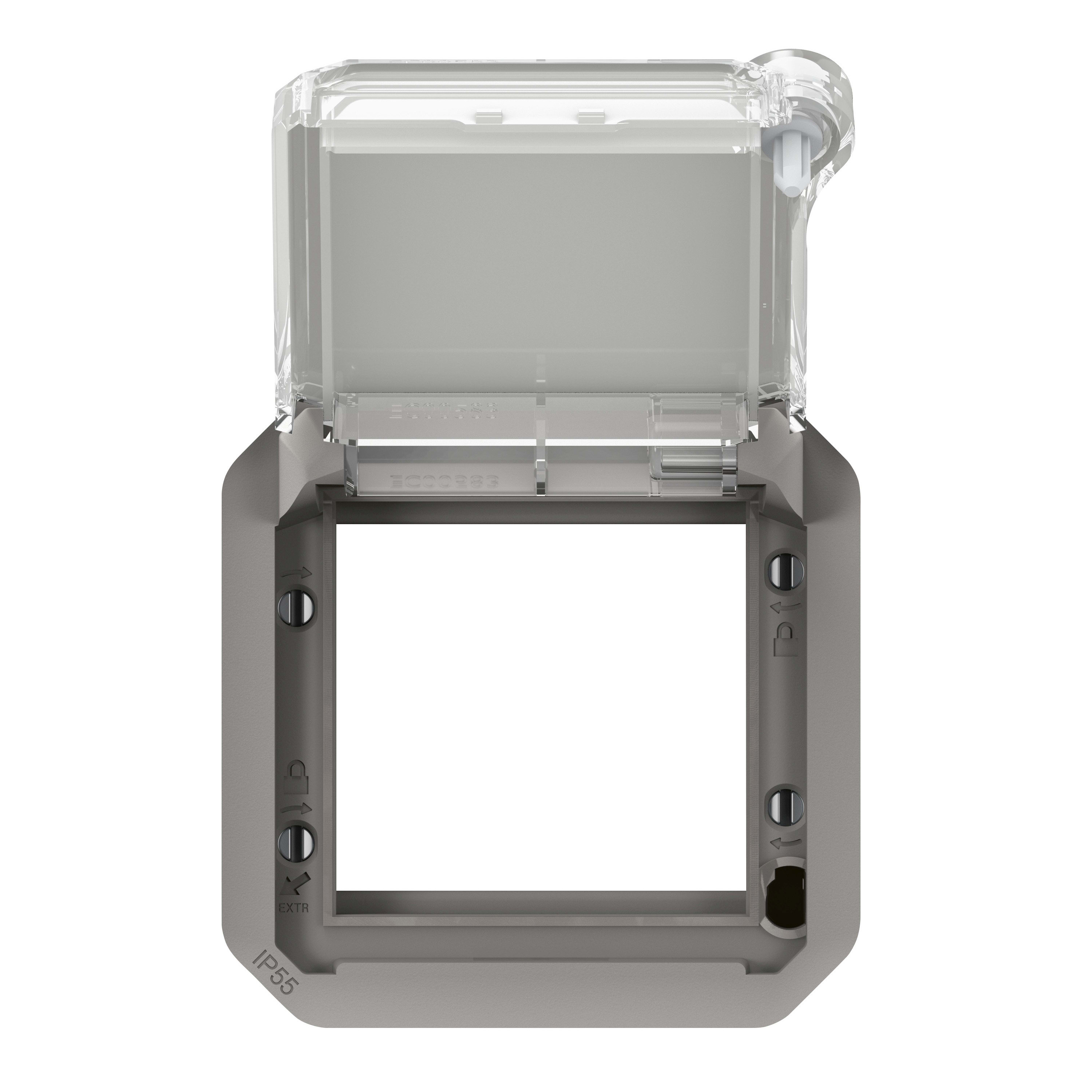 LEGRAND Plexo adapter Mosaic 2 mod gefumeerd vergrendelbaar grijs 069579L