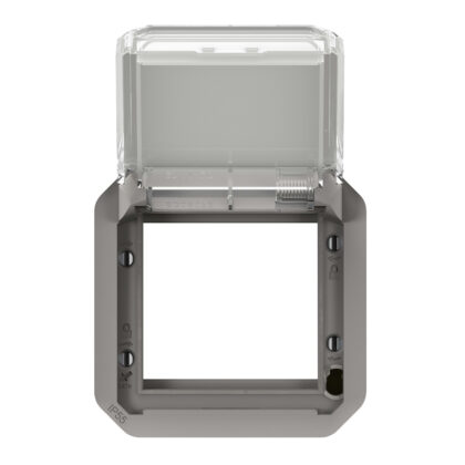 LEGRAND Plexo adapter Mosaic 2 mod met transparant deksel grijs 069580L