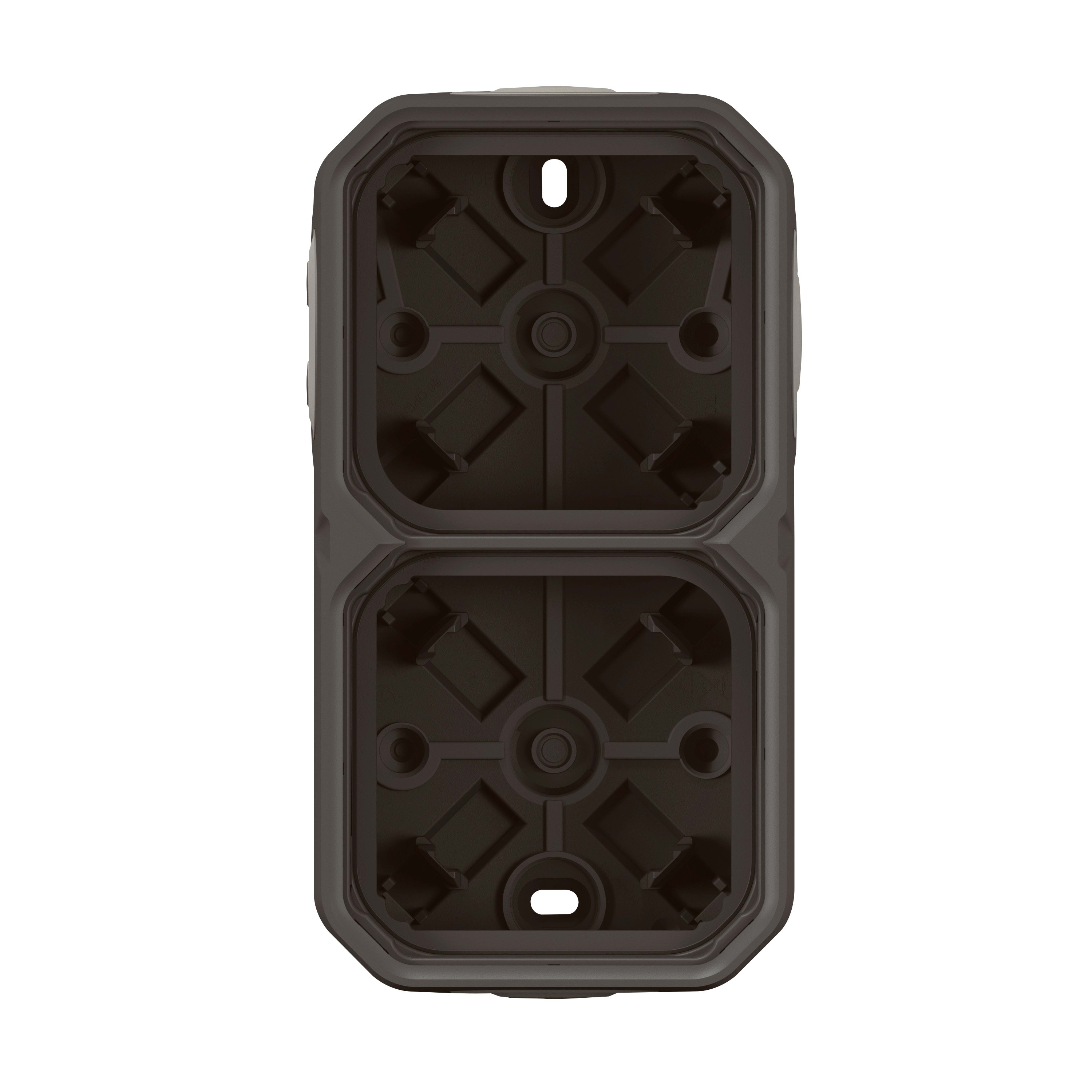 LEGRAND Plexo opbouwdoos 2 mechanismen 4 membraan ingangen antraciet 069602L
